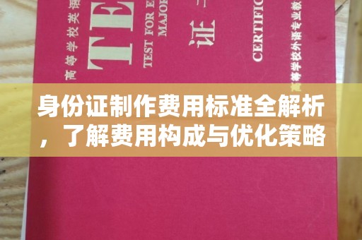 彰武身份证制作费用标准全解析，了解费用构成与优化策略